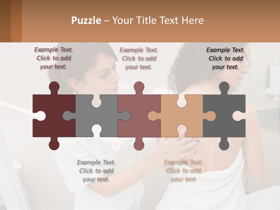 A Woman Getting Her Back Examined By A Doctor PowerPoint Template