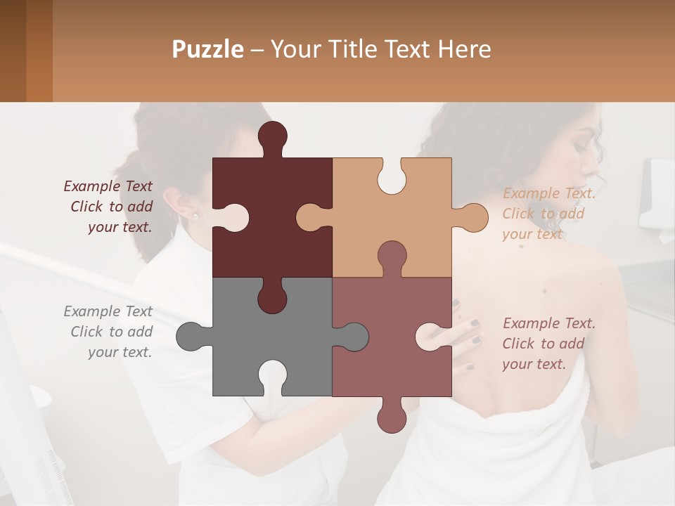 A Woman Getting Her Back Examined By A Doctor PowerPoint Template
