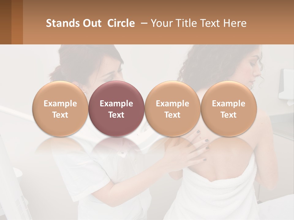 A Woman Getting Her Back Examined By A Doctor PowerPoint Template
