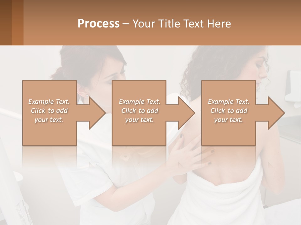A Woman Getting Her Back Examined By A Doctor PowerPoint Template