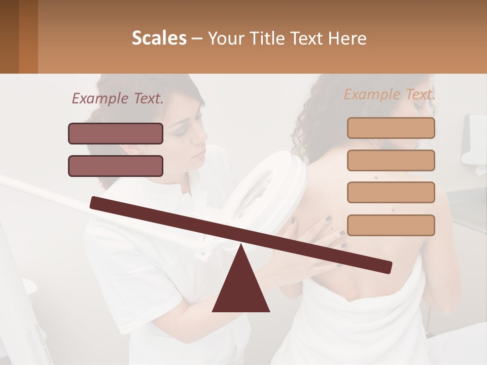 A Woman Getting Her Back Examined By A Doctor PowerPoint Template