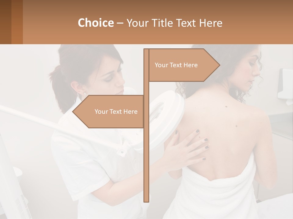 A Woman Getting Her Back Examined By A Doctor PowerPoint Template