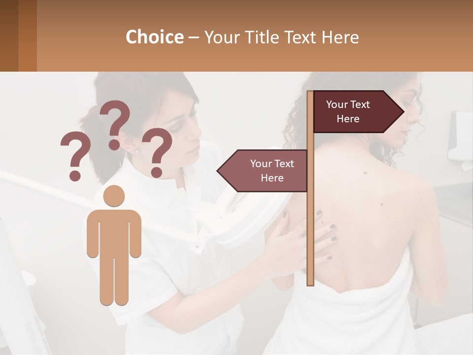 A Woman Getting Her Back Examined By A Doctor PowerPoint Template