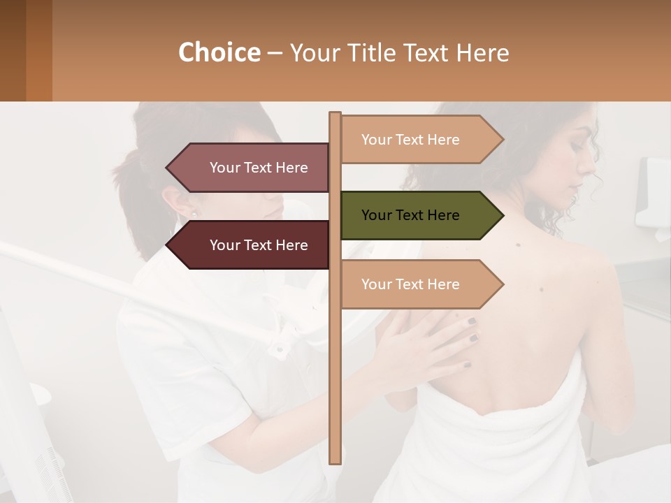 A Woman Getting Her Back Examined By A Doctor PowerPoint Template
