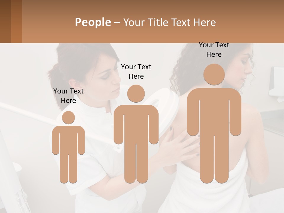A Woman Getting Her Back Examined By A Doctor PowerPoint Template