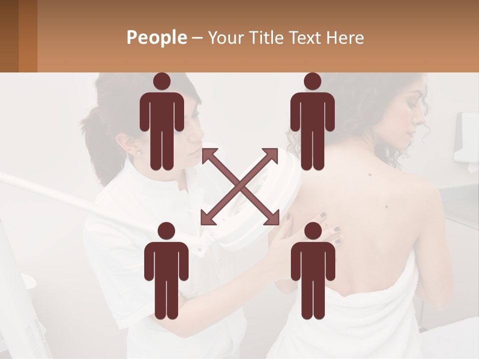 A Woman Getting Her Back Examined By A Doctor PowerPoint Template