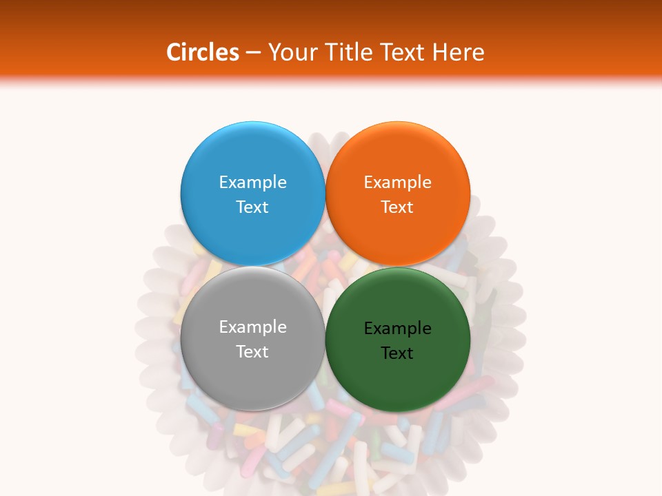 A Cup Full Of Colorful Sprinkles On A White Background PowerPoint Template