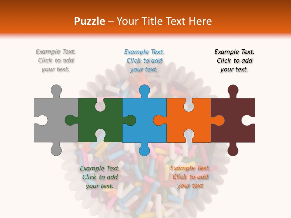 A Cup Full Of Colorful Sprinkles On A White Background PowerPoint Template