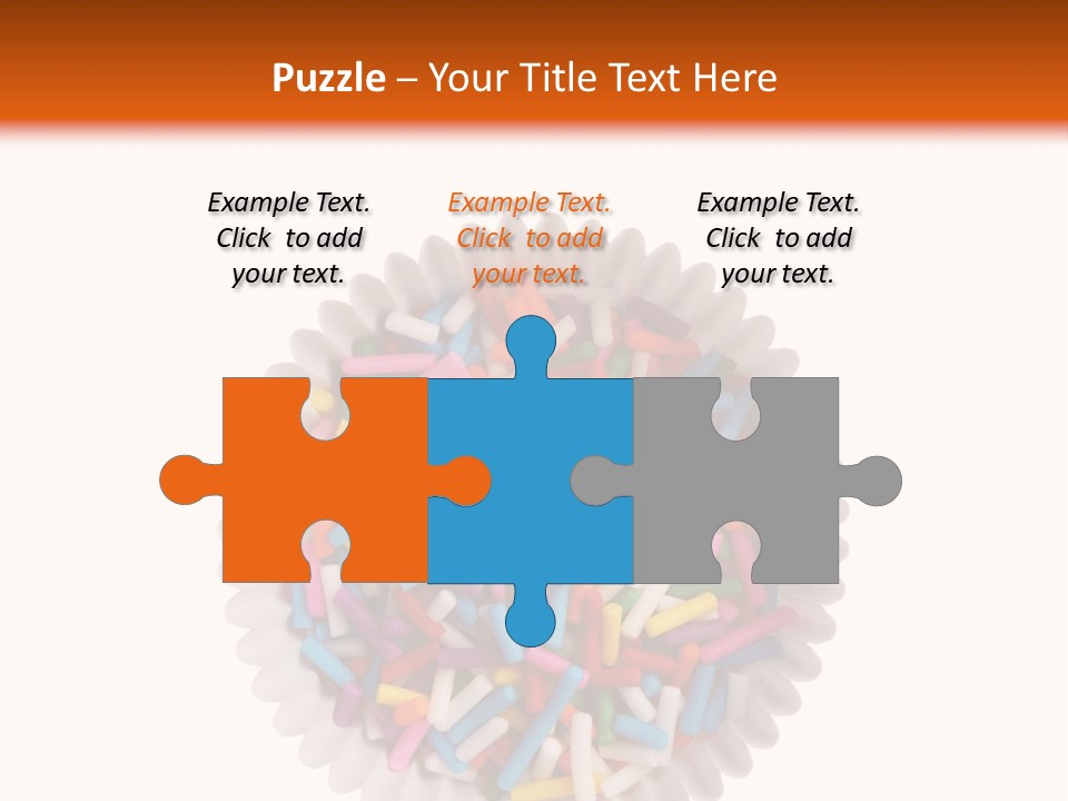 A Cup Full Of Colorful Sprinkles On A White Background PowerPoint Template