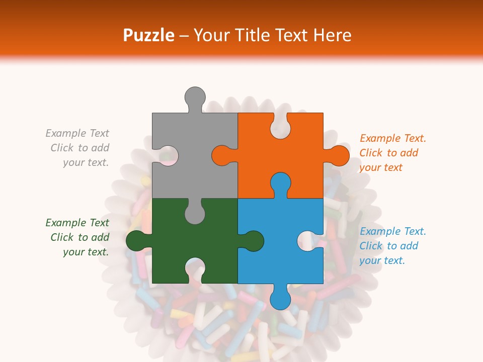 A Cup Full Of Colorful Sprinkles On A White Background PowerPoint Template