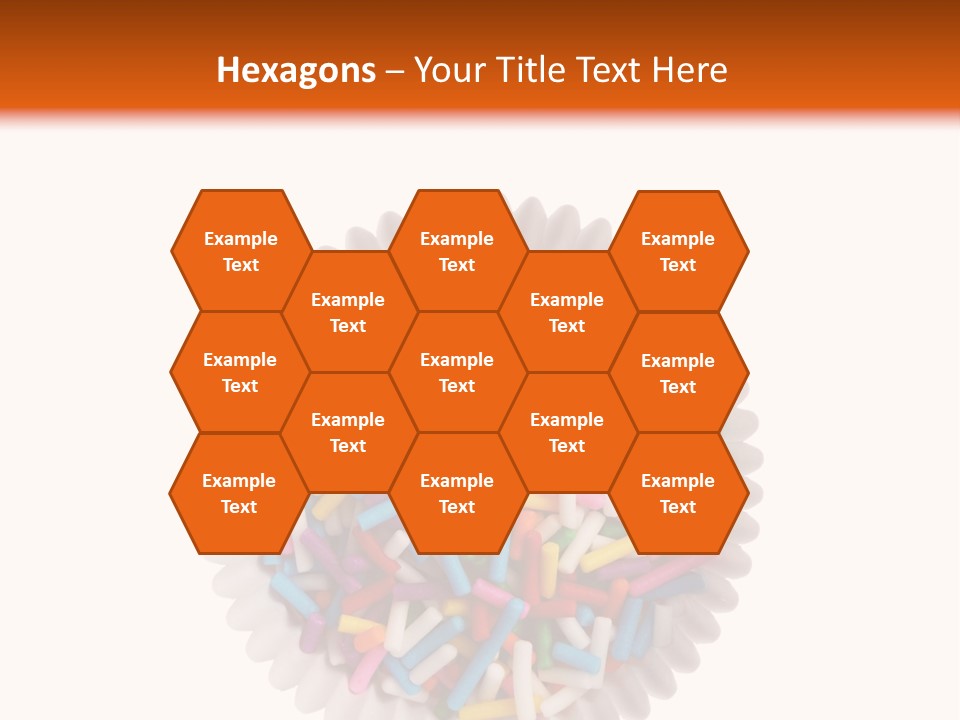 A Cup Full Of Colorful Sprinkles On A White Background PowerPoint Template