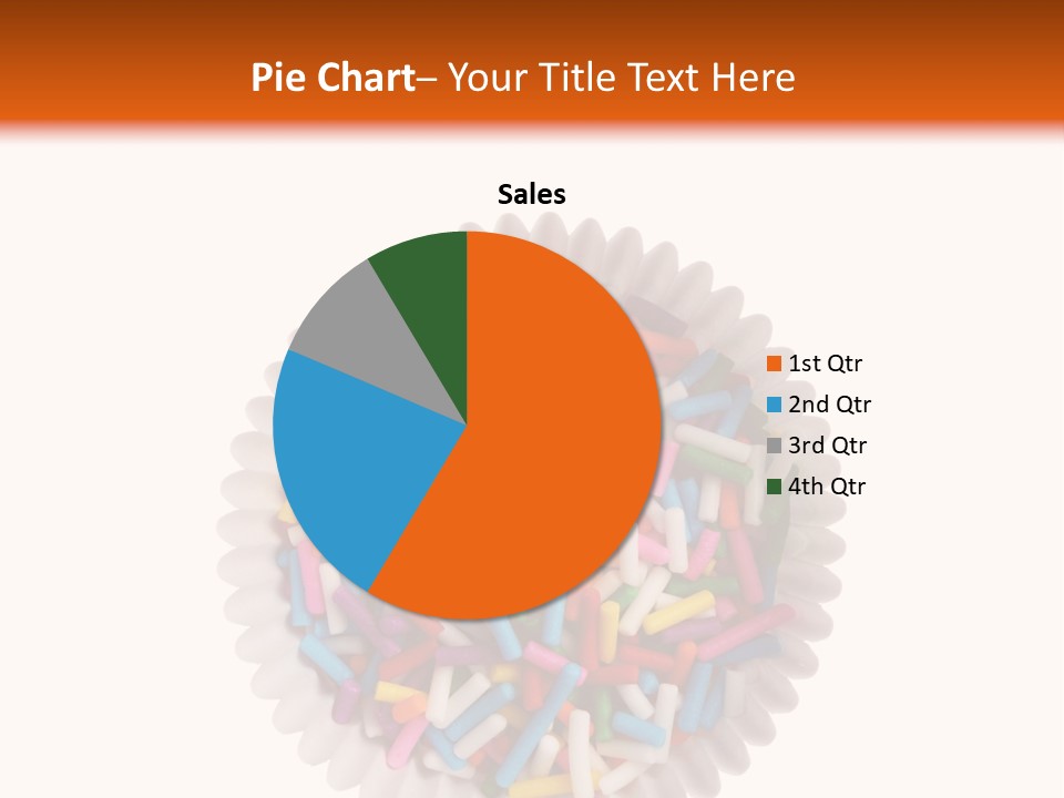 A Cup Full Of Colorful Sprinkles On A White Background PowerPoint Template