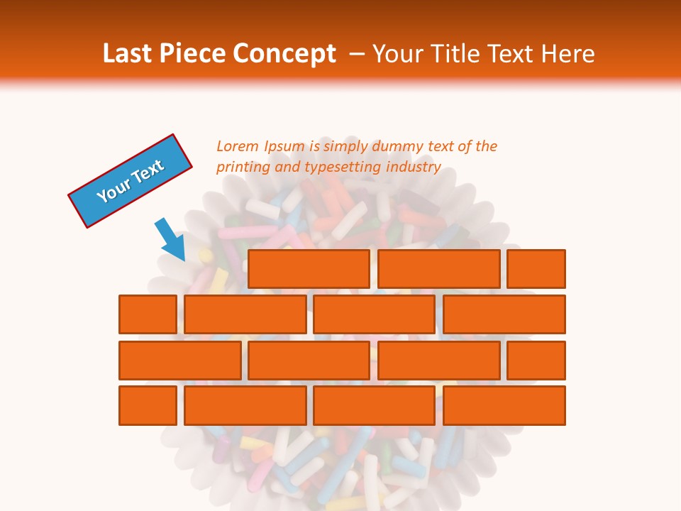 A Cup Full Of Colorful Sprinkles On A White Background PowerPoint Template