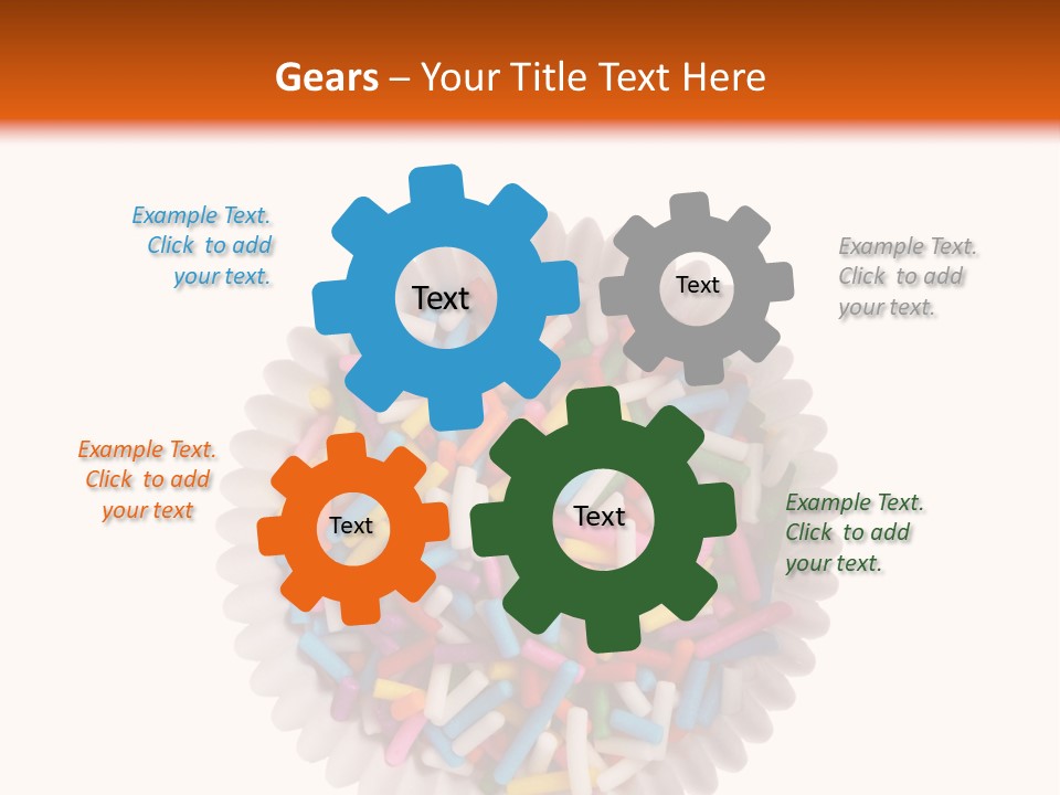 A Cup Full Of Colorful Sprinkles On A White Background PowerPoint Template