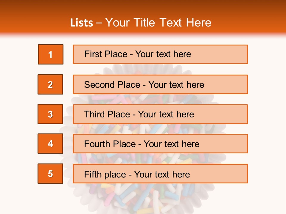 A Cup Full Of Colorful Sprinkles On A White Background PowerPoint Template