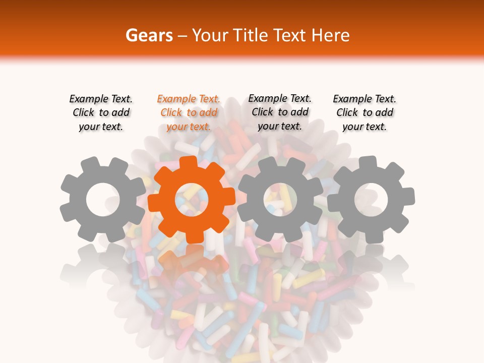 A Cup Full Of Colorful Sprinkles On A White Background PowerPoint Template