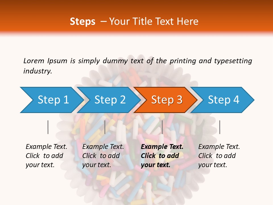 A Cup Full Of Colorful Sprinkles On A White Background PowerPoint Template