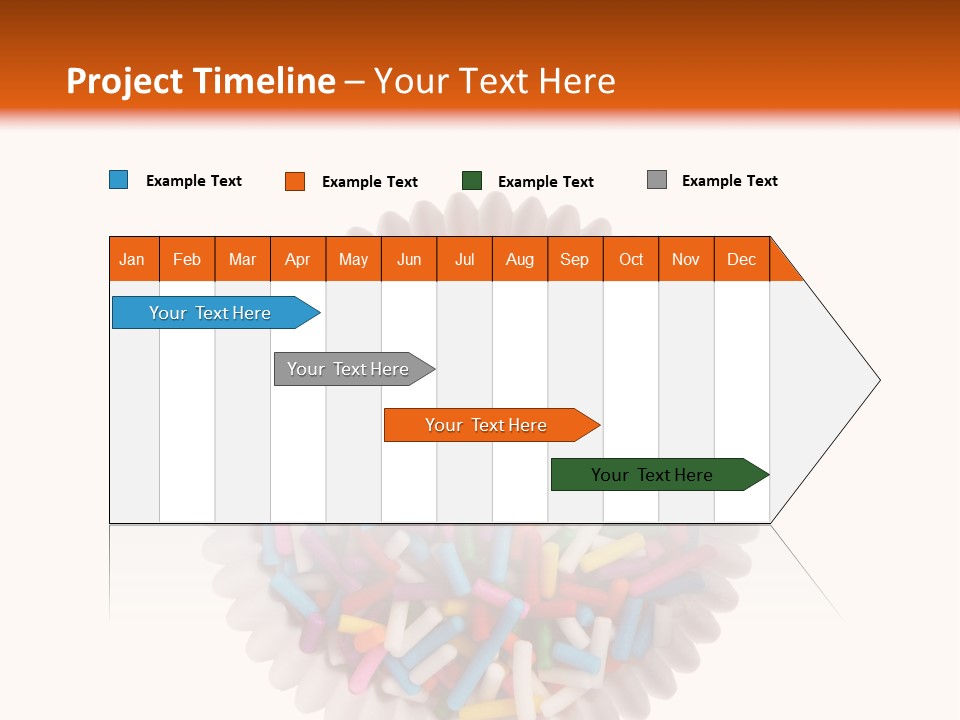 A Cup Full Of Colorful Sprinkles On A White Background PowerPoint Template