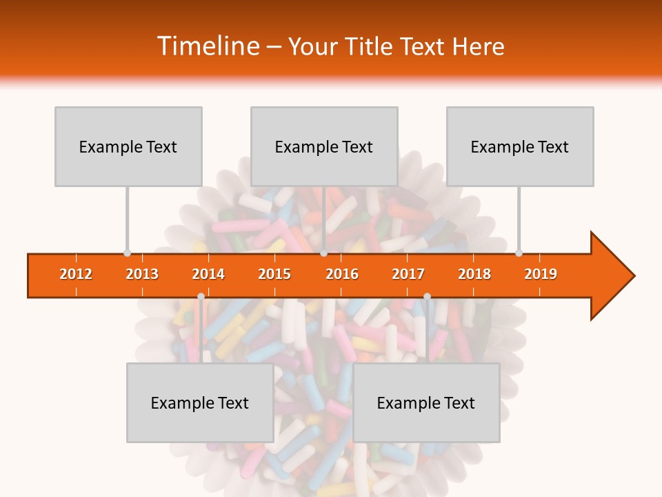 A Cup Full Of Colorful Sprinkles On A White Background PowerPoint Template