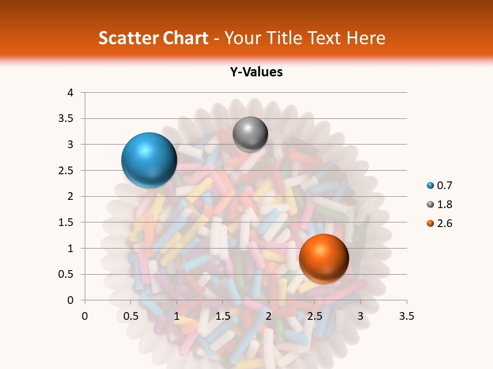 A Cup Full Of Colorful Sprinkles On A White Background PowerPoint Template