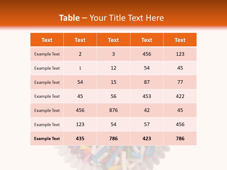 A Cup Full Of Colorful Sprinkles On A White Background PowerPoint Template