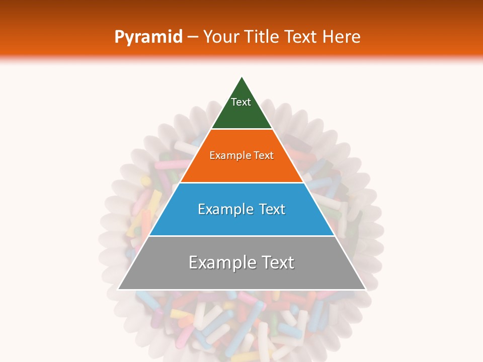 A Cup Full Of Colorful Sprinkles On A White Background PowerPoint Template
