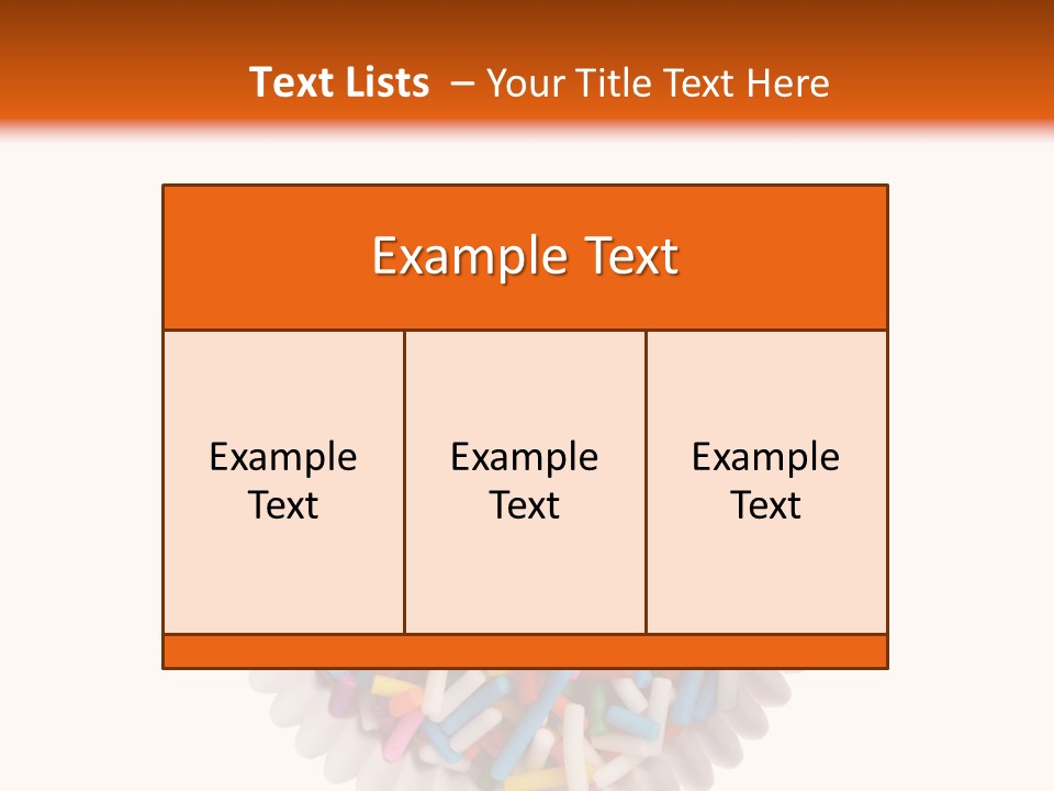 A Cup Full Of Colorful Sprinkles On A White Background PowerPoint Template