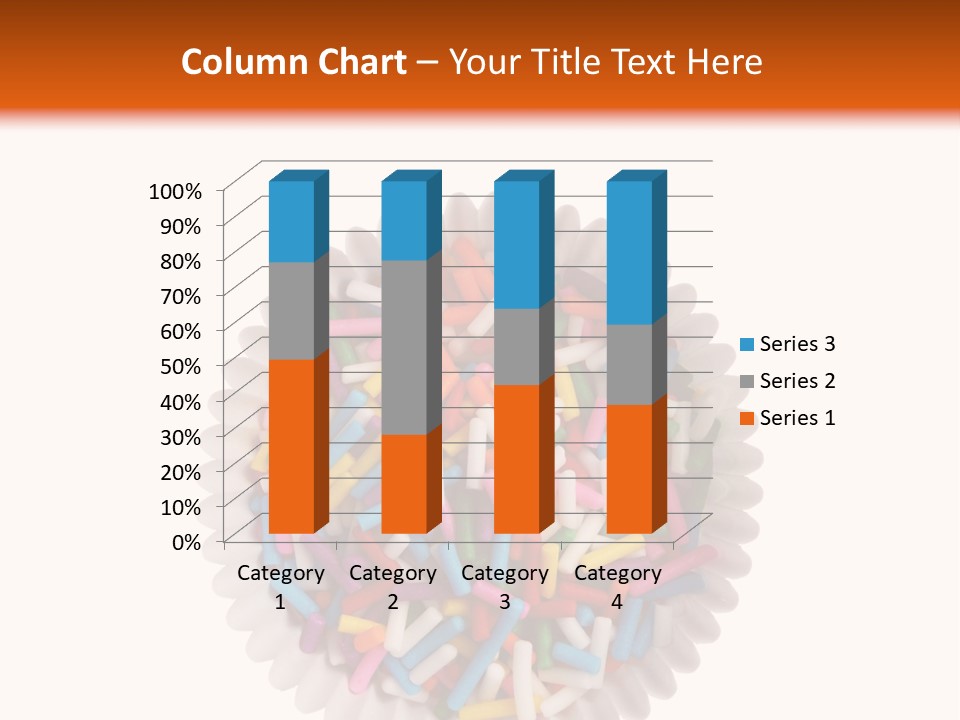 A Cup Full Of Colorful Sprinkles On A White Background PowerPoint Template