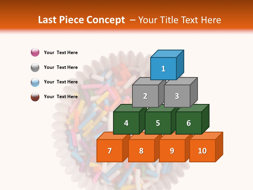 A Cup Full Of Colorful Sprinkles On A White Background PowerPoint Template