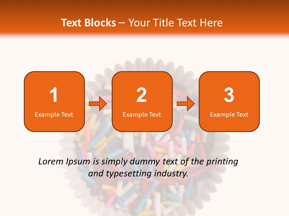 A Cup Full Of Colorful Sprinkles On A White Background PowerPoint Template