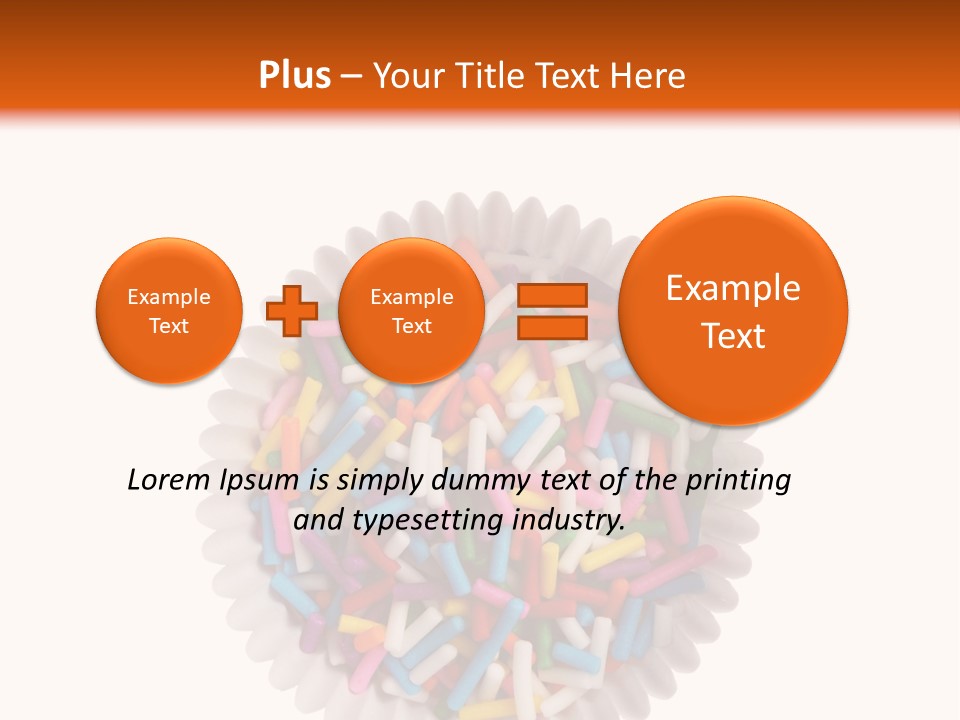 A Cup Full Of Colorful Sprinkles On A White Background PowerPoint Template