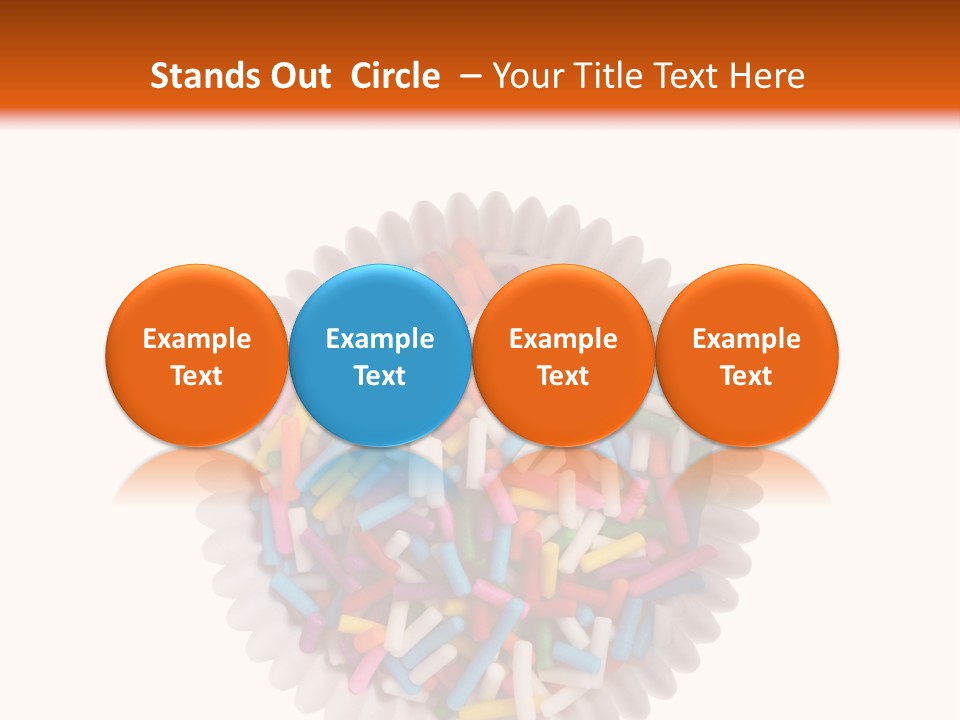 A Cup Full Of Colorful Sprinkles On A White Background PowerPoint Template
