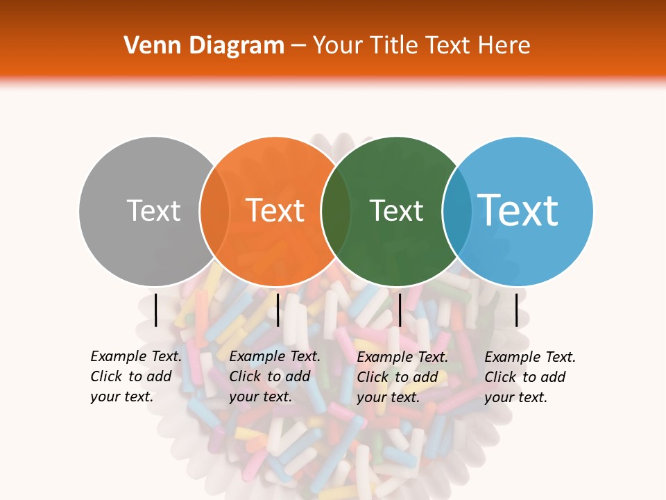 A Cup Full Of Colorful Sprinkles On A White Background PowerPoint Template
