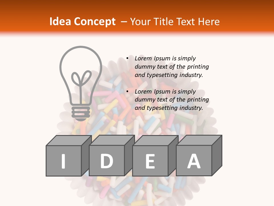 A Cup Full Of Colorful Sprinkles On A White Background PowerPoint Template