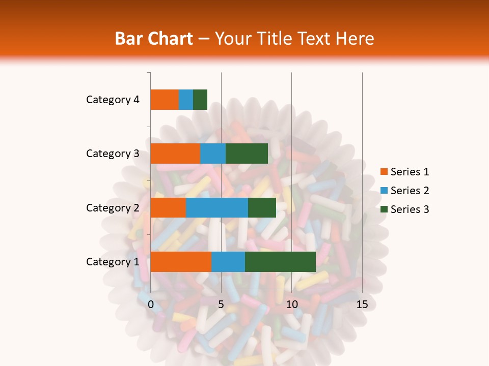 A Cup Full Of Colorful Sprinkles On A White Background PowerPoint Template