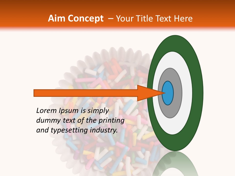 A Cup Full Of Colorful Sprinkles On A White Background PowerPoint Template