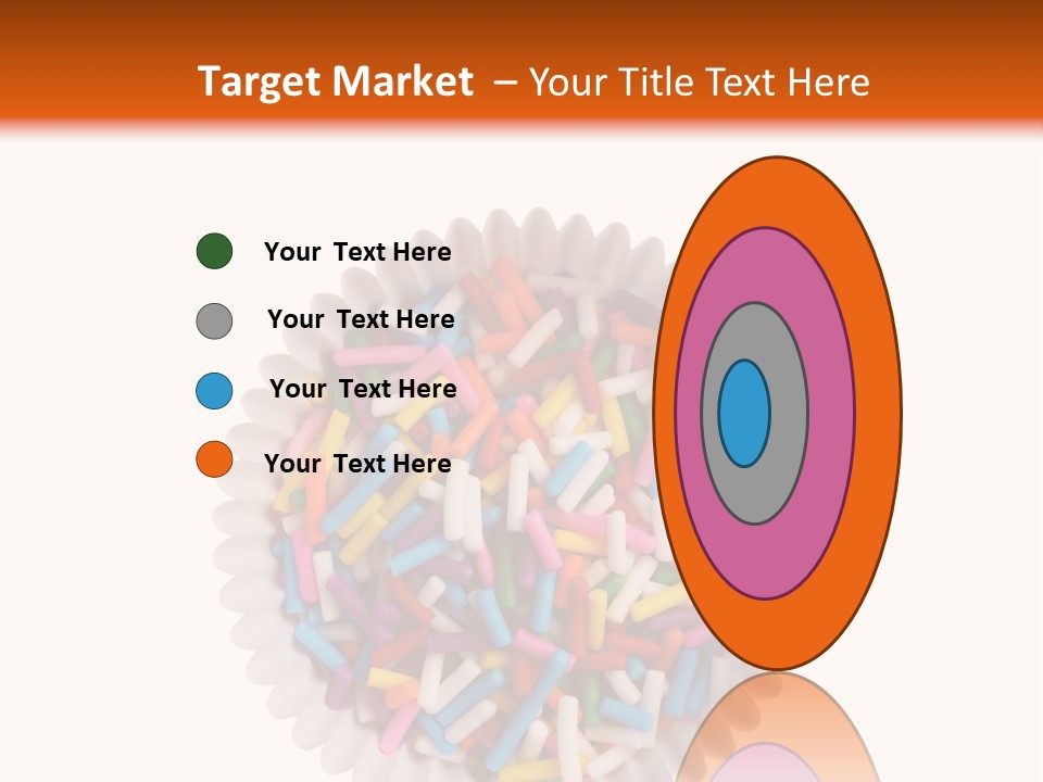 A Cup Full Of Colorful Sprinkles On A White Background PowerPoint Template