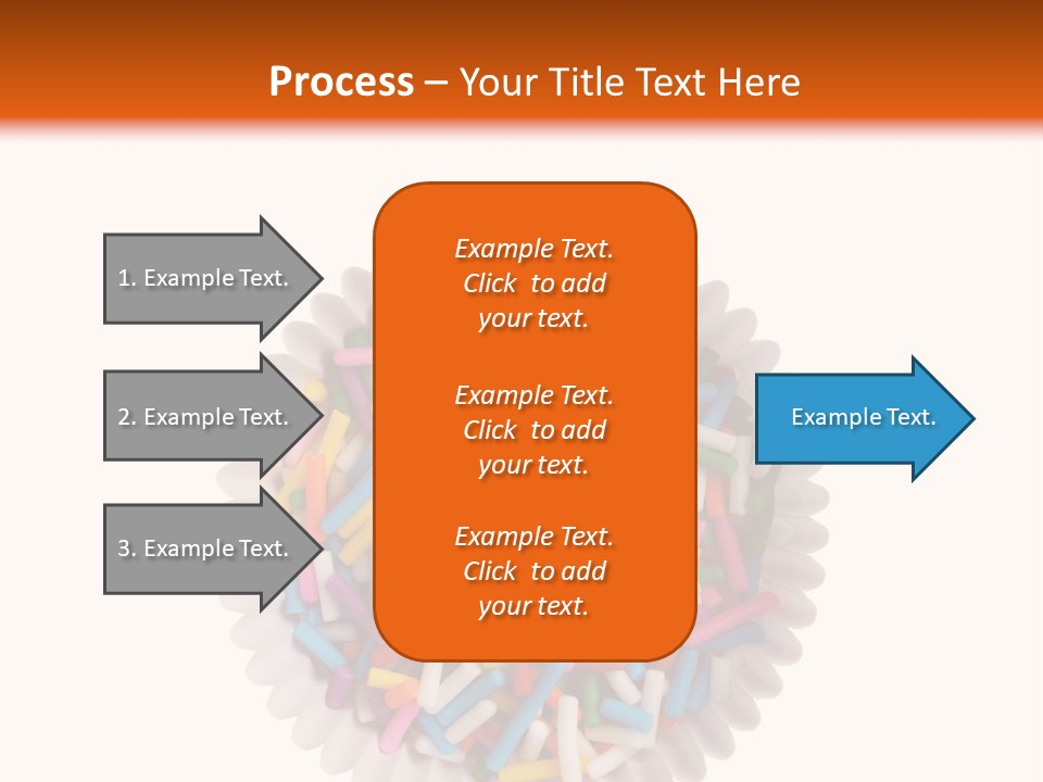 A Cup Full Of Colorful Sprinkles On A White Background PowerPoint Template