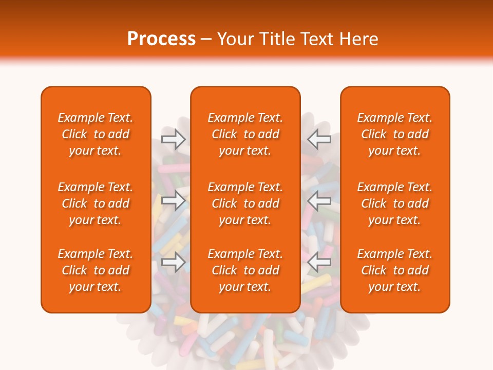 A Cup Full Of Colorful Sprinkles On A White Background PowerPoint Template