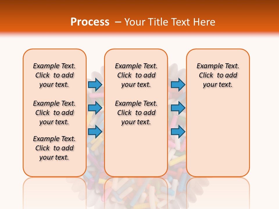A Cup Full Of Colorful Sprinkles On A White Background PowerPoint Template