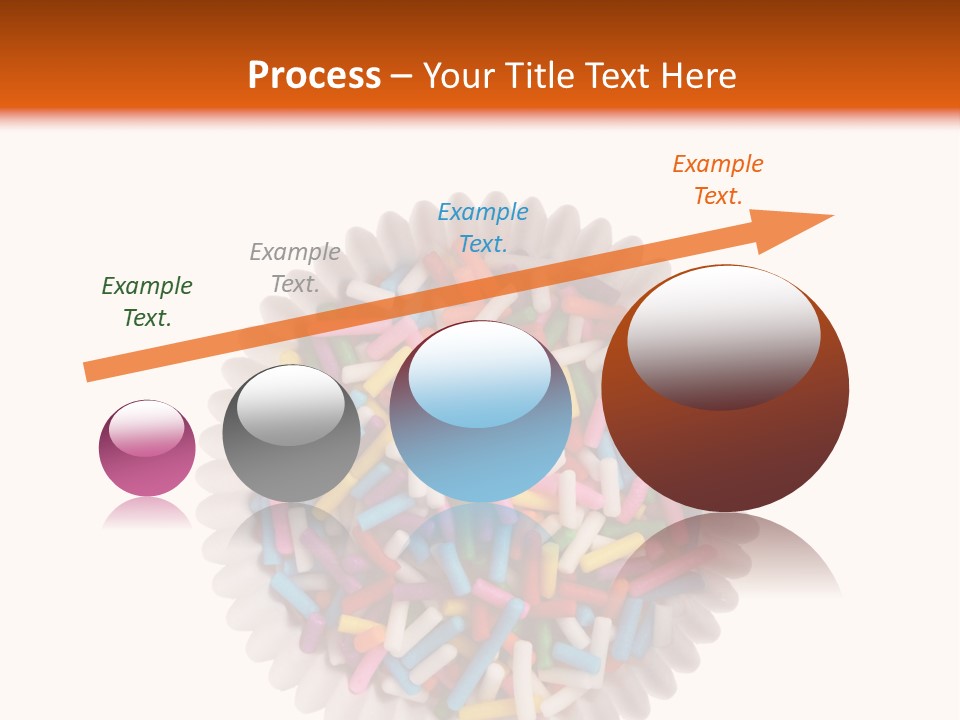 A Cup Full Of Colorful Sprinkles On A White Background PowerPoint Template
