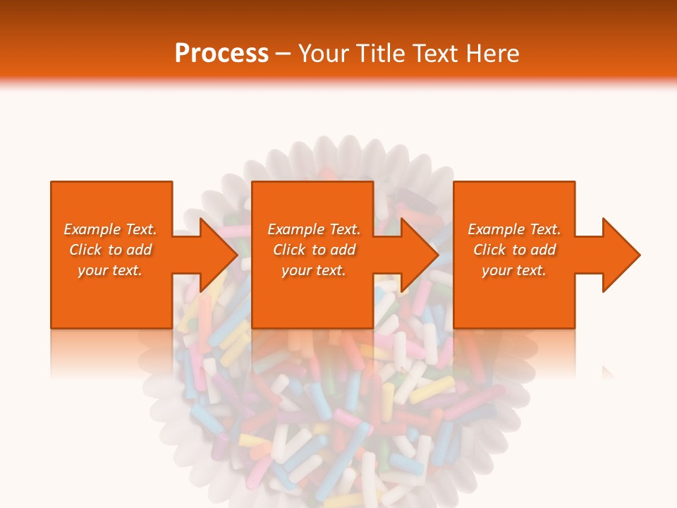 A Cup Full Of Colorful Sprinkles On A White Background PowerPoint Template