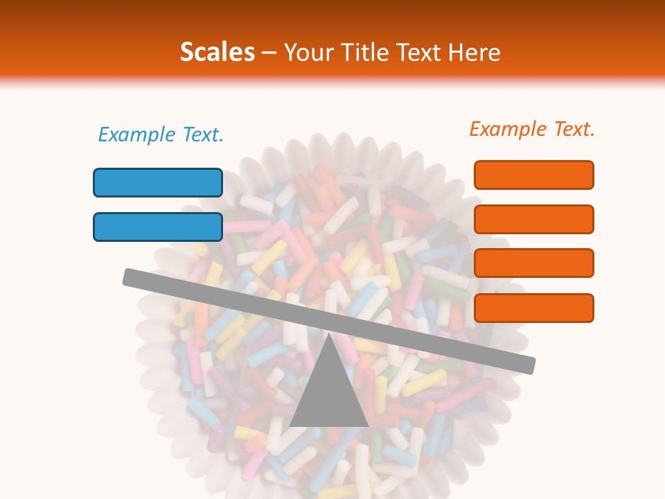 A Cup Full Of Colorful Sprinkles On A White Background PowerPoint Template