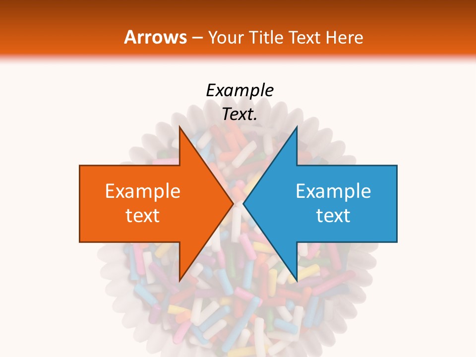 A Cup Full Of Colorful Sprinkles On A White Background PowerPoint Template