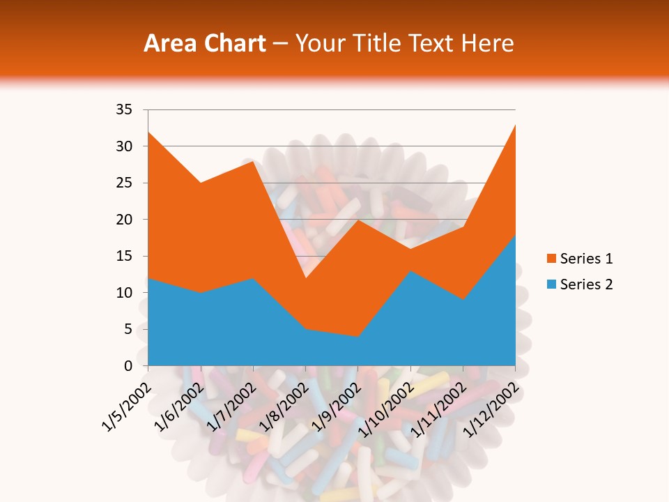 A Cup Full Of Colorful Sprinkles On A White Background PowerPoint Template