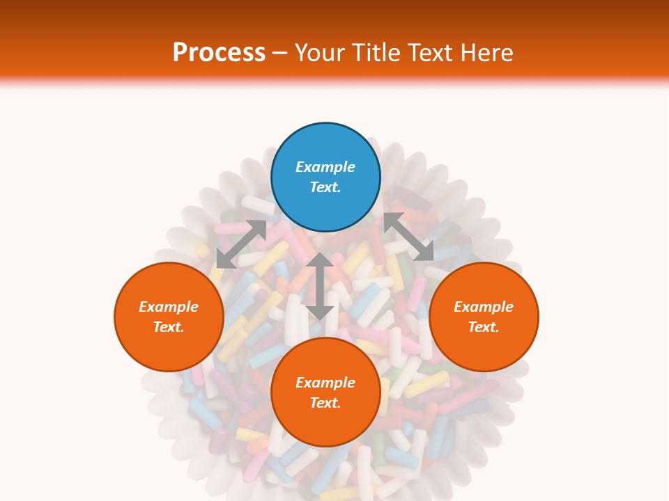 A Cup Full Of Colorful Sprinkles On A White Background PowerPoint Template