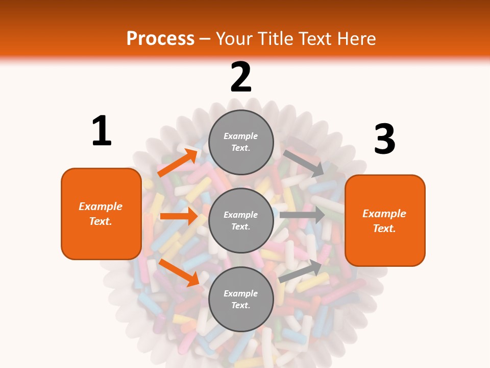 A Cup Full Of Colorful Sprinkles On A White Background PowerPoint Template