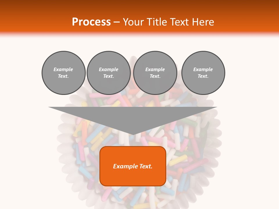 A Cup Full Of Colorful Sprinkles On A White Background PowerPoint Template