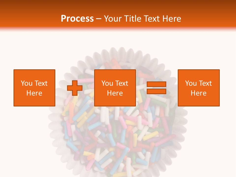 A Cup Full Of Colorful Sprinkles On A White Background PowerPoint Template
