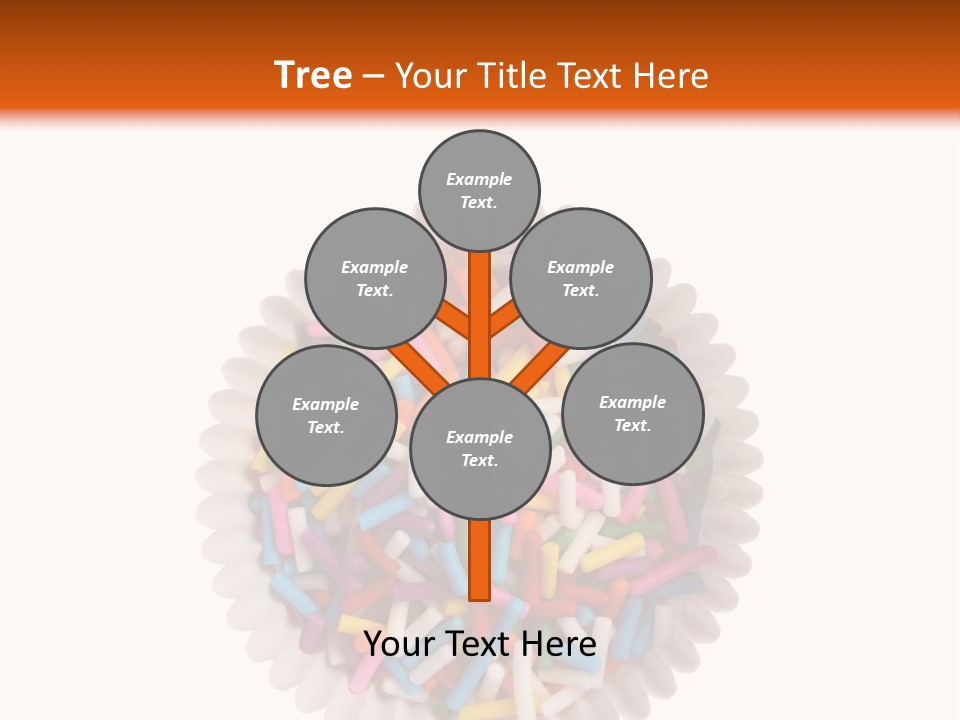 A Cup Full Of Colorful Sprinkles On A White Background PowerPoint Template